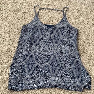 blue & white H&M tank top